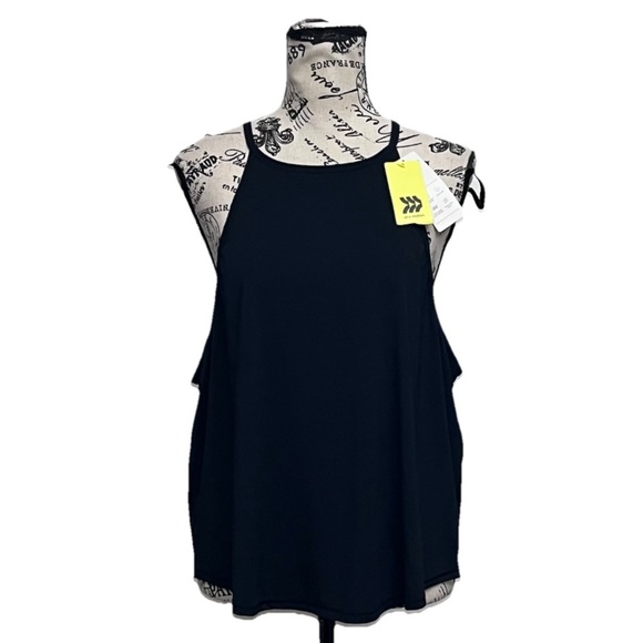 All In Motion Black Athletic Tank Top XXL Workout Activewear Goth Grunge Boho - Picture 2 of 10